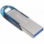 SanDisk Ultra Flair, 64 Go, USB Type-A, 3.2 Gen 1 3.1 Gen 1, 150 Mos, Sans capuchon, Bleu, Argent