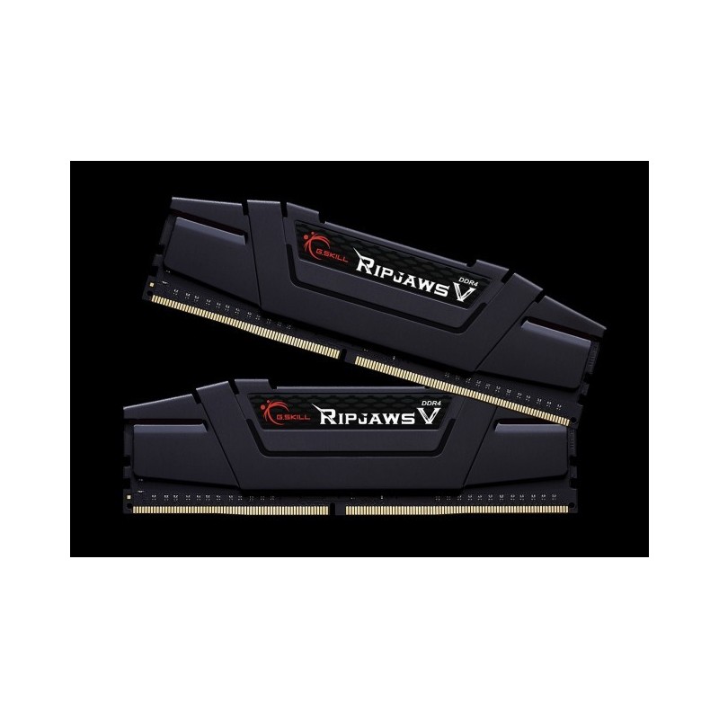G.Skill Ripjaws V F4-3200C16D-32GVK, 32 Go, 2 x 16 Go, DDR4, 3200 MHz, 288-pin DIMM, Noir