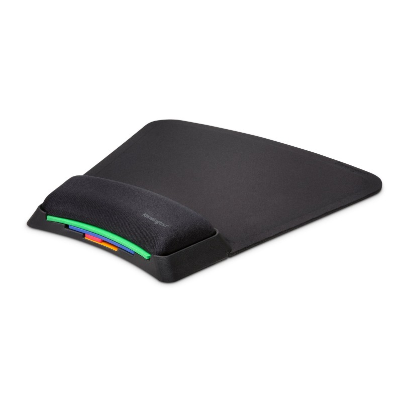 Kensington Tapis de souris SmartFit, Noir, Monochromatique, Repose-poignets, Tapis de souris de jeu