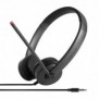Lenovo Stereo Analog, Avec fil, BureauCentre d'appels, 110 g, Casque, Noir