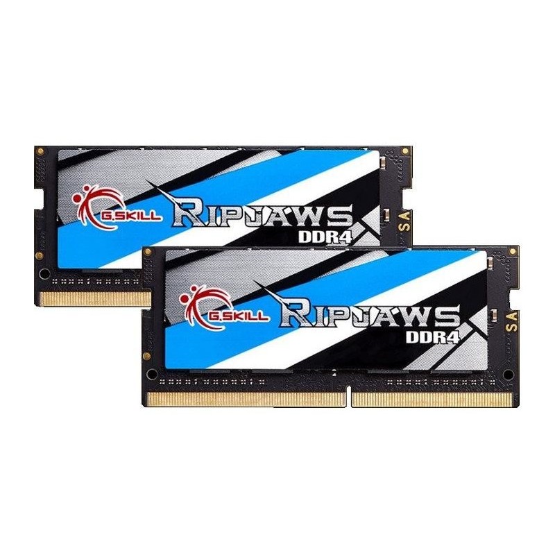 G.Skill Ripjaws, 32 Go, 2 x 16 Go, DDR4, 2400 MHz, 260-pin SO-DIMM, Noir, Bleu, Or, Gris, Blanc
