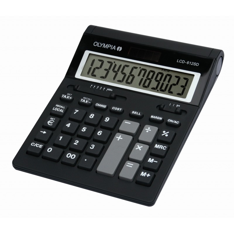 Olympia LCD 612 SD, Bureau, Calculatrice basique, 12 chiffres, 1 lignes, Noir