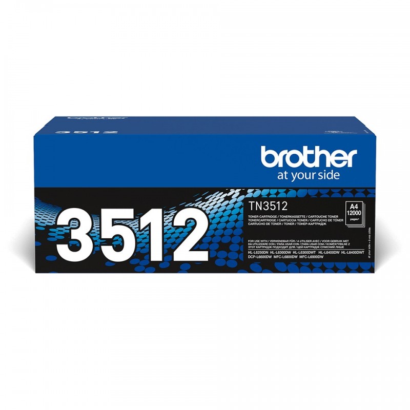 Brother TN-3512 - Cartouche de toner originale à haut rendement – Noir, 12000 pages, Noir, 1 pièce