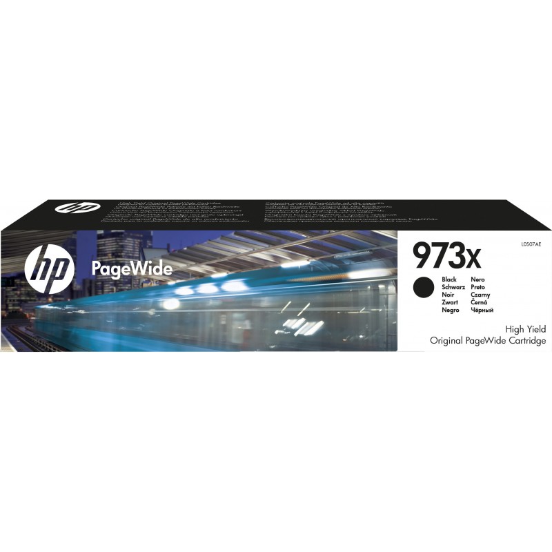 HP 973X cartouche PageWide Noir grande capacité authentique, Rendement élevé , Noir, Encre à pigments, 182,5 ml, 1 pièce, 10000 pages