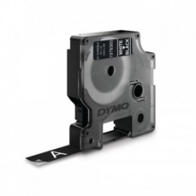 Dymo D1 - Durable Étiquettes - Branco sobre preto - 12mm x 3m, Blanc sur noir, Noir, Vinyl, Belgique, -40 - 80 C, DYMO
