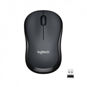 Logitech M220 Silent, Ambidextre, Optique, RF sans fil, 1000 DPI, Charbon de bois
