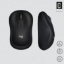 Logitech M220 Silent, Ambidextre, Optique, RF sans fil, 1000 DPI, Charbon de bois