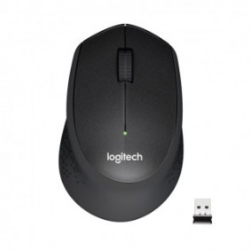 Logitech M330 SILENT PLUS, Droitier, Mécanique, RF sans fil, 1000 DPI, Noir