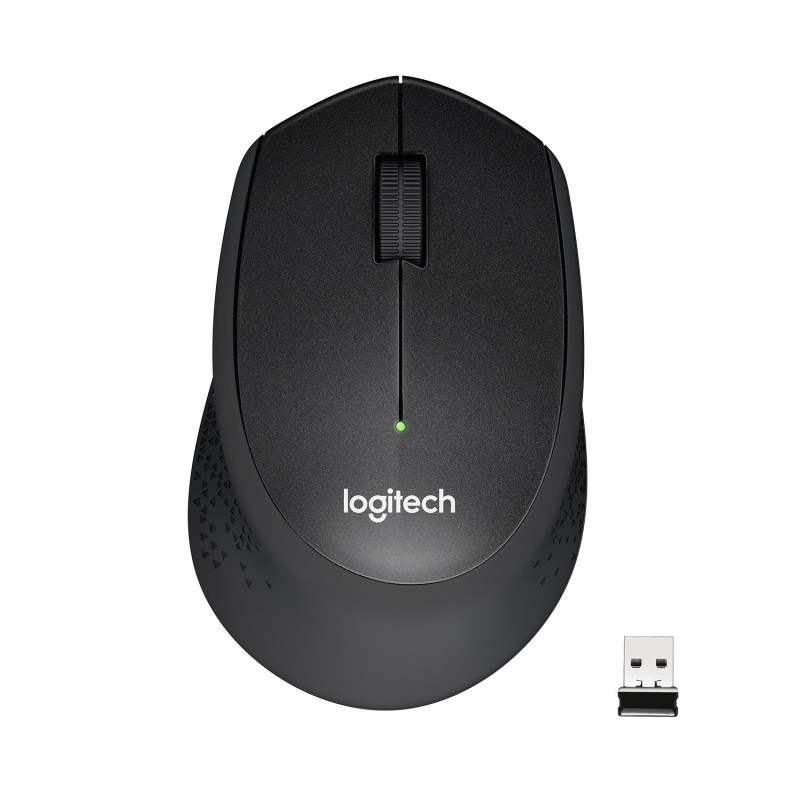Logitech M330 SILENT PLUS, Droitier, Mécanique, RF sans fil, 1000 DPI, Noir