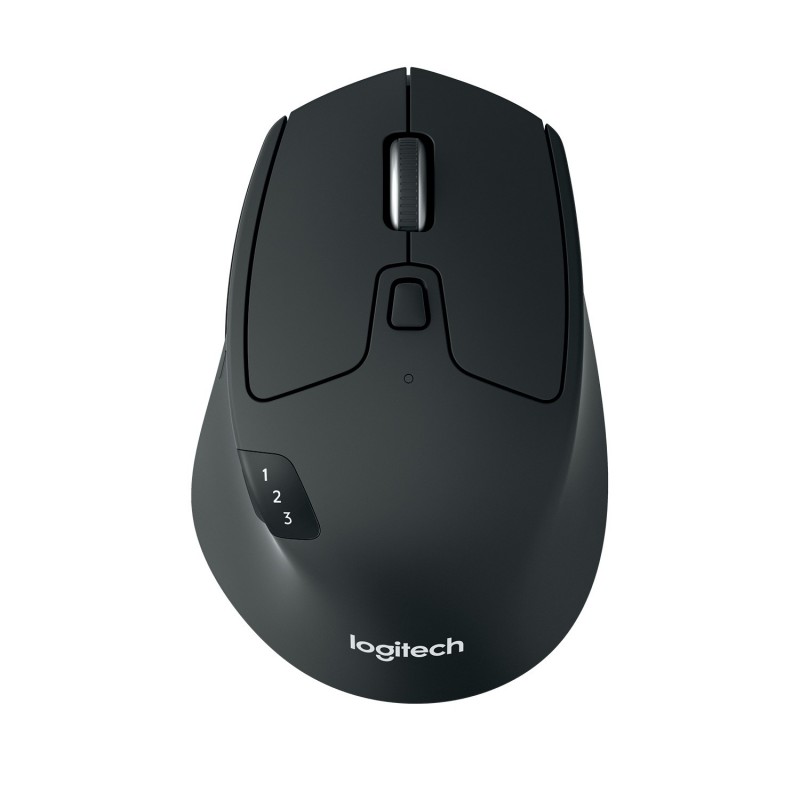 Logitech M720, Droitier, Optique, RF sans fil + Bluetooth, 1000 DPI, Noir