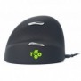 R-Go Tools Souris Ergonomique R-Go HE Break avec logiciel de pause, gaucher, moyen longueur de la main 165-185 mm, filaire, noir, Gauche, USB Type-A, 3500 DPI, Noir
