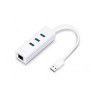 TP-LINK UE330, Avec fil, USB 3.2 Gen 1 3.1 Gen 1 Type-A, 10,100,1000 Mbits, Blanc, RJ-45, USB 3.2 Gen 1 3.1 Gen 1 Type-A, USB