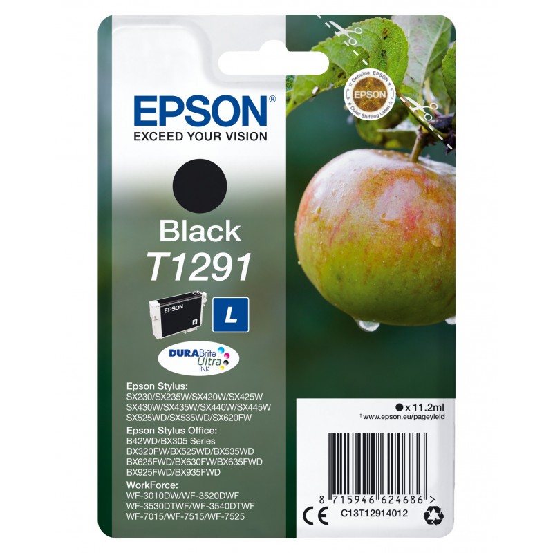 Epson Apple Cartouche "Pomme" - Encre DURABrite Ultra N, Encre à pigments, 11,2 ml, 385 pages, 1 pièce