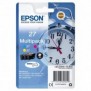 Epson Alarm clock Multipack "Réveil" 27 - Encre DURABrite Ultra C,M,J, Rendement standard, Cyan, Magenta, Jaune, Encre à pigments, 3,6 ml, 1 pièce, Multi pack