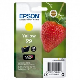 Epson Strawberry Cartouche "Fraise" 29 - Encre Claria Home J, Rendement standard, Jaune, Encre à pigments, 3,2 ml, 1 pièce, 180 pages