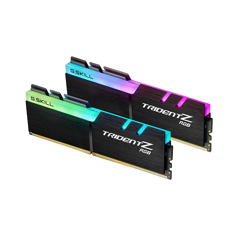 G.Skill Trident Z RGB F4-3200C16D-16GTZR, 16 Go, 2 x 8 Go, DDR4, 3200 MHz, 288-pin DIMM, Noir