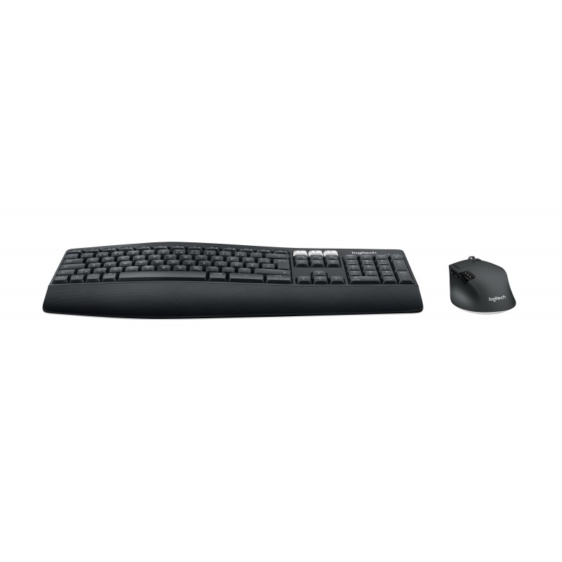 Logitech 920-008221, Taille réelle 100 %, Sans fil, RF sans fil + Bluetooth, QWERTZ, Noir, Souris incluse