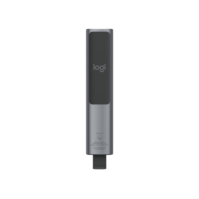 Logitech Spotlight, BluetoothRF, USB, 30 m, Gris