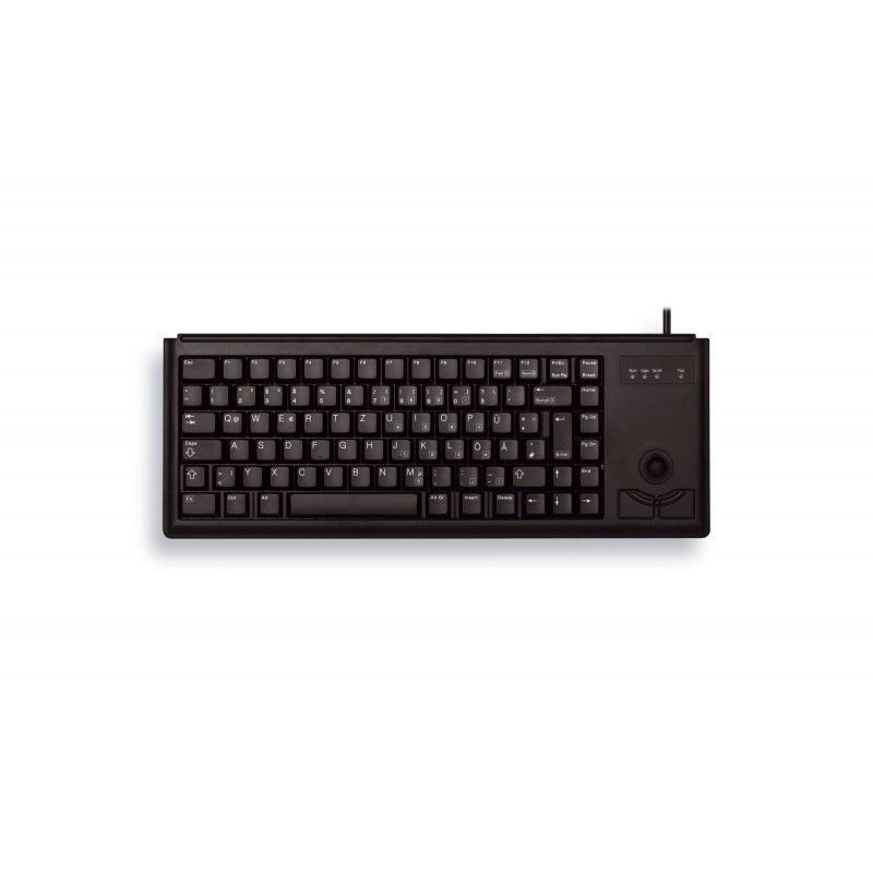 Cherry G84-4400, Taille réelle 100 %, Avec fil, PS2, QWERTZ, Noir