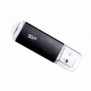 Silicon Power Ultima U02, 8 Go, USB Type-A, 2.0, Casquette, Noir, Transparent