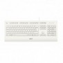 Logitech K280E Pro f Business, Taille réelle 100 %, Avec fil, USB, QWERTZ, Blanc