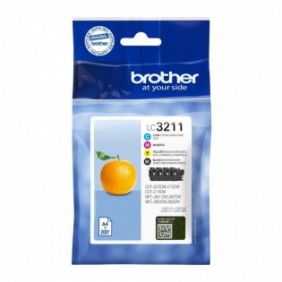Brother LC3211VAL - Pack de cartouches d'encre originales, Rendement standard, Noir, Cyan, Magenta, Jaune, 4 pièce, 200 pages, 200 pages, Multi pack