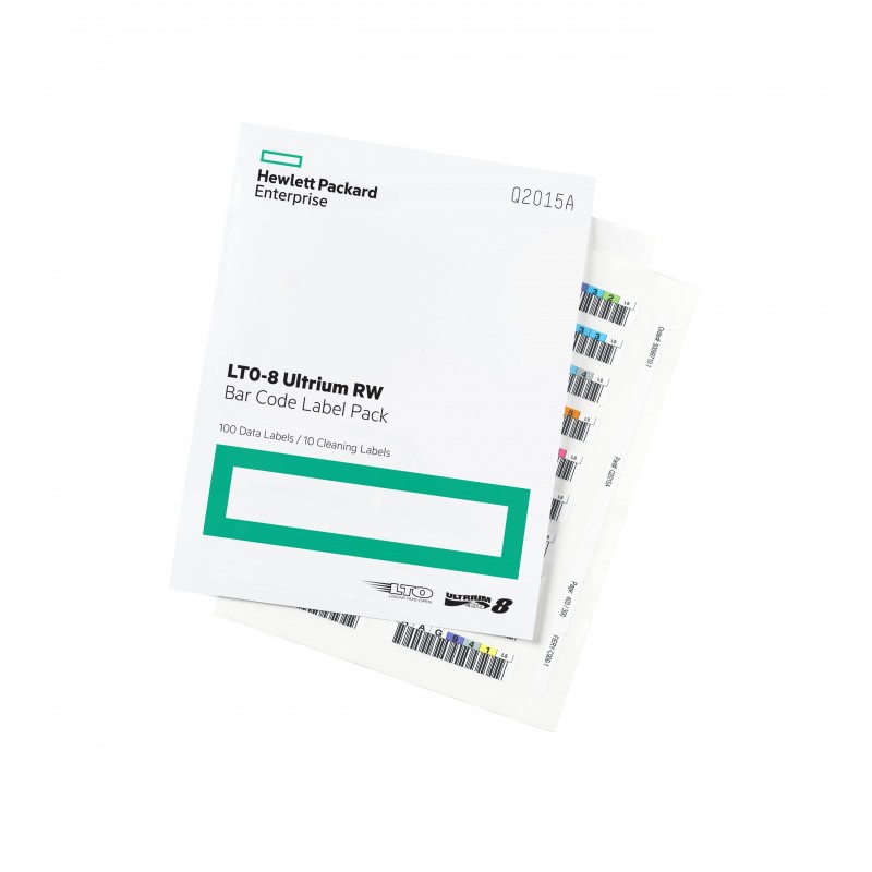 HPE LTO-8 Ultrium RW Bar Code Label Pack, HP, Étiquetage, Blanc, 102 mm, 105,4 mm, 21,5 mm