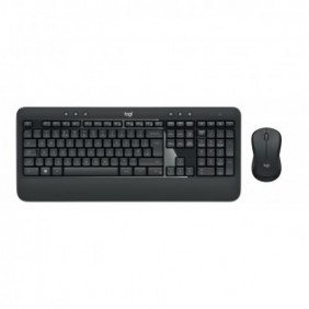 Logitech 920-008675, Sans fil, RF sans fil, Clavier à membrane, QWERTZ, Noir, Blanc, Souris incluse