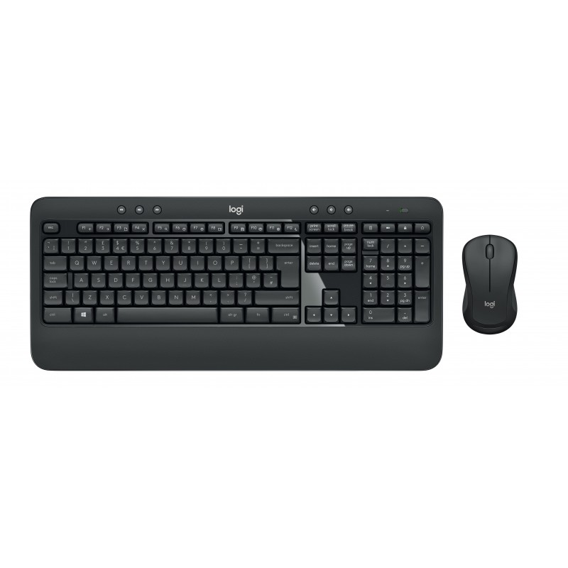 Logitech 920-008675, Sans fil, RF sans fil, Clavier à membrane, QWERTZ, Noir, Blanc, Souris incluse
