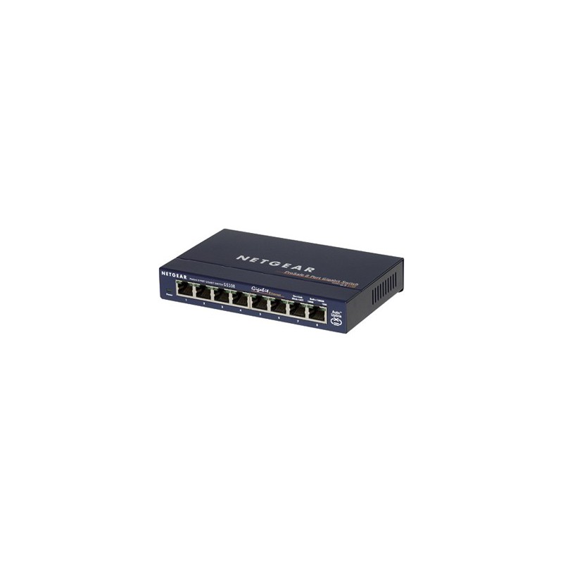 Netgear GS108, Non-géré, Full duplex, Connexion Ethernet, supportant l'alimentation via ce port