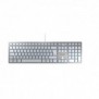 Cherry KC 6000 SLIM, Taille réelle 100 %, Avec fil, USB, QWERTZ, Argent