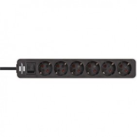 Brennenstuhl 1153260020, 1,5 m, IP20, Noir, Blanc, 6 sortie CA, 350 mm, 70 mm