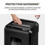 Fellowes Powershred 92Cs, Découpage en bandes, 4 x 38 mm, 25 L, 4 roue, 30 min, SafeSense