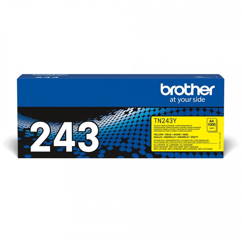 Brother TN-243Y - Cartouche de toner originale – Jaune, 1000 pages, Jaune, 1 pièce