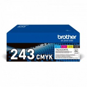 Brother TN-243CMYK - Cartouches de toner originales - Pack 4 toners, 1000 pages, 1000 pages, Noir, Cyan, Magenta, Jaune, 1 pièce