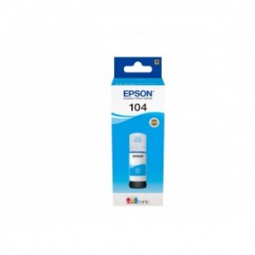 Epson 104 EcoTank Cyan ink bottle, Original, Cyan, Epson, EcoTank ET-4700 EcoTank ET-2726 EcoTank ET-2720 EcoTank ET-2715 EcoTank ET-2714 EcoTank ET-2712..., 65 ml, Jet d'encre