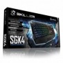 Sharkoon SKILLER SGK4, Avec fil, USB, Clavier à membrane, QWERTZ, LED RGB, Noir
