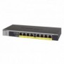 Netgear GS108LP, Non-géré, Gigabit Ethernet 101001000, Connexion Ethernet, supportant l'alimentation via ce port , Grille de montage, 1U, Montage mural