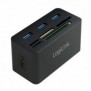 LogiLink CR0042, Avec fil, USB 3.2 Gen 1 3.1 Gen 1 Type-A, Noir, CF, MS Duo, MS Micro , MicroSD , 2 To, USB 2.0, USB 3.2 Gen 1 3.1 Gen 1 Type-A
