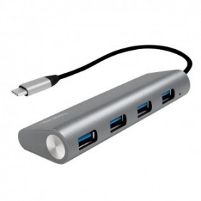 LogiLink UA0309, USB 3.2 Gen 1 3.1 Gen 1 Type-C, USB 3.2 Gen 1 3.1 Gen 1 Type-A, 5000 Mbits, Gris, Android