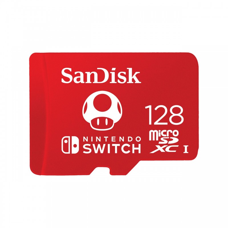 SanDisk SDSQXAO-128G-GNCZN, 128 Go, MicroSDXC, 100 Mos, 90 Mos, Class 3 , Rouge, Blanc
