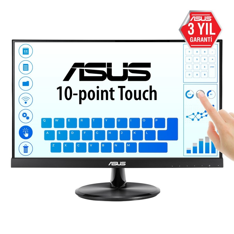 ASUS VT229H, 54,6 cm 21.5", 1920 x 1080 pixels, Full HD, LED, 5 ms, Noir