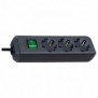 Brennenstuhl Eco-Line with switch and 1,5 mm² Ø cable, 5 m, Noir, 3 sortie CA, Noir
