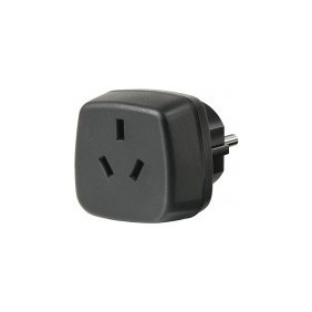 Brennenstuhl Travel Adapter Australia, Chinaearthed, Noir