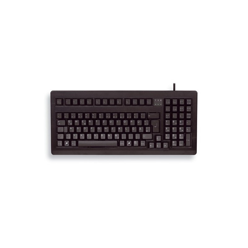 Cherry G80-1800, Taille réelle 100 %, Avec fil, USB, QWERTZ, Noir