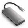 Sharkoon USB 3.0 Type C Multiport Adapter, Avec fil, USB 3.2 Gen 1 3.1 Gen 1 Type-C, USB Type-C, Gris, MMC, SD, 5 Gbits