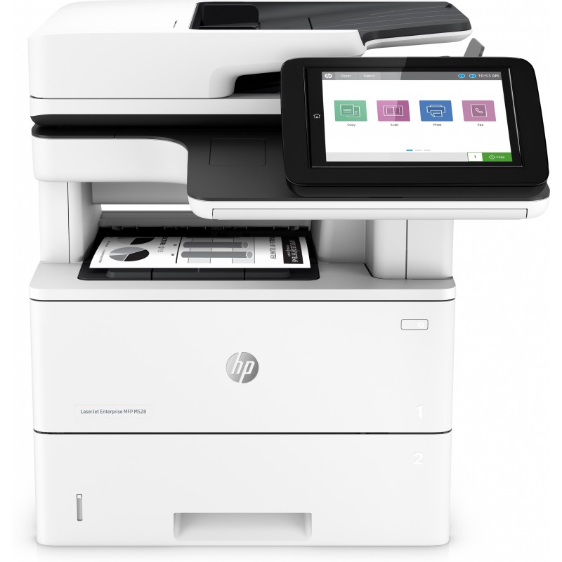 HP LaserJet Enterprise Imprimante multifonction M528dn, Laser, Impression mono, 1200 x 1200 DPI, A4, Impression directe, Noir, Blanc