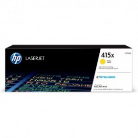 HP 415X Toner jaune LaserJet authentique grande capacité, 6000 pages, Jaune, 1 pièce