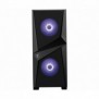 MSI MAG Forge 100M, Midi Tower, PC, Noir, Transparent, ATX, Mini-ATX, Mini-ITX, Jouer, Violet
