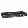 Netgear GS308PP, Non-géré, Gigabit Ethernet 101001000, Full duplex, Connexion Ethernet, supportant l'alimentation via ce port , Grille de montage, Montage mural